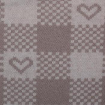 Baumwolljacquard Xaver by Swafing Flieder mit Herzen Karo